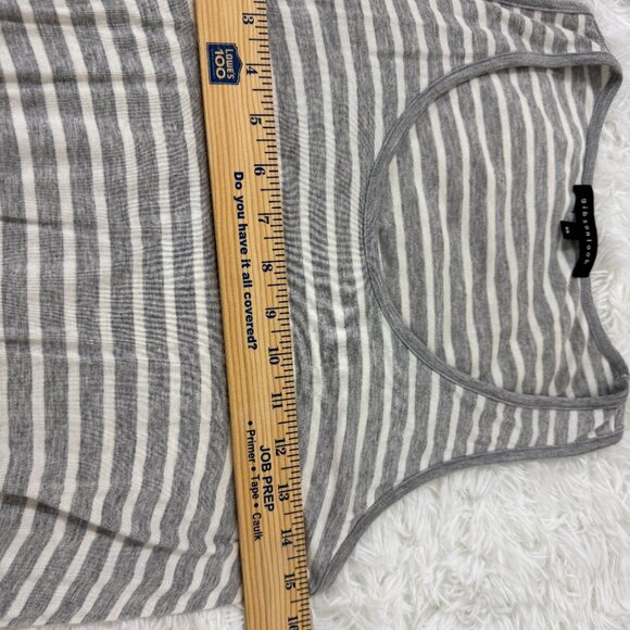 GIBSON Ruched Side Tank Dress Striped Gray Size XS EUC - Picture 5 of 9